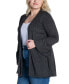 Фото #4 товара Plus Size Bell Sleeve Open Cardigan Sweater