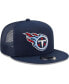 Фото #4 товара Men's Navy Tennessee Titans Classic Trucker 9FIFTY Snapback Hat