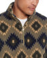 Фото #3 товара Men's Southwest Printed Sherpa Quarter-Zip Sweater
