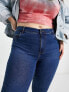 Noisy May Curve Callie high waisted skinny jeans in mid blue wash