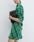 Фото #2 товара Women's Check Bow Dress