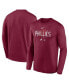 Фото #1 товара Men's Burgundy Philadelphia Phillies Authentic Collection Team Logo Legend Performance Long Sleeve T-shirt