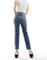 Фото #9 товара Noisy May Moni high waisted straight jeans in mid wash blue