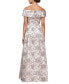 Women's Off-The-Shoulder Jacquard Gown