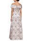 ფოტო #2 პროდუქტის Women's Off-The-Shoulder Jacquard Gown