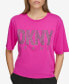 Фото #4 товара Футболка женская DKNY с украшенным логотипом