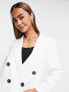 Stradivarius oversized blazer in ecru