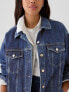 Фото #4 товара Studded Oversized Icon Denim Jacket