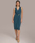Фото #4 товара Women's Sleeveless Draped Jersey Midi Dress