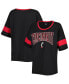 ფოტო #1 პროდუქტის Women's Black Cincinnati Bearcats Jumbo Arch Striped Half-Sleeve T-shirt