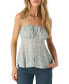 ფოტო #1 პროდუქტის Juniors' Mei Empire-Waist Button-Front Top