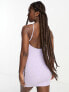 Фото #2 товара Платье SNDYS Гофрированное мини-платье фиолетового цвета с цветочным узором