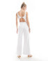 Abercrombie & Fitch high neck jumpsuit with cut out back in white