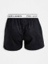 Polo Ralph Lauren 3 pack woven boxers in black with logo waistband