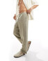 Weekday Seth linen blend trousers in beige