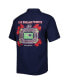 Фото #2 товара Men's Navy New England Patriots Top of Your Game Camp Button-Up Shirt