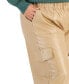 Фото #4 товара Trendy Plus Size Faux-Leather Wide-Leg Cargo Pants