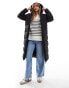 Фото #1 товара Threadbare 2 in 1 zip off longline gilet and puffer coat in black