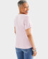 Women's Short Sleeve V-Neck Cotton Top, Created for Macy's