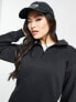 Фото #4 товара Threadbare Jenna half zip mini sweater dress in black