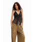 Фото #5 товара Women's Wide-leg cargo trousers