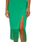 Фото #4 товара Women's Fringed-Hem Midi Sheath Dress