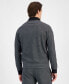 Men's Slim-Fit Heathered Bomber Track Jacket