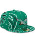 Фото #2 товара Men's Kelly Green Philadelphia Eagles Throwback Paisley 59Fifty Fitted Hat
