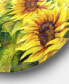 Фото #3 товара Designart 'Bright Yellow Sunny Sunflowers' Floral Metal Artwork - 23" x 23"