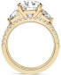 ფოტო #3 პროდუქტის Certified Lab Grown Diamond Round Three Stone Bridal Set (4-1/4 ct. t.w.) in 14k Gold