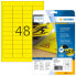 Фото #2 товара HERMA Labels signalling hard-wearing A4 45,7x21,2 mm yellow strong adhesion film matt weatherpr. 1200 pcs. - Yellow - Self-adhesive printer label - A4 - Laser - Permanent - Matte