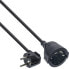 Фото #2 товара InLine Power Extension Cable Type F angled - black - 3m