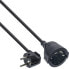 InLine Power Extension Cable Type F angled - black - 7m