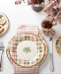 Фото #3 товара Holiday Plaid Porcelain Accent Plates, Set Of 4