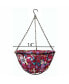 Фото #2 товара Hanging Basket with Fabric Coco Liner, Red Purple 14