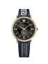 Фото #1 товара Versace Herren Armbanduhr V-circle 42 mm Multifunktionszifferblatt mit Datumsfenster Armband Leder, Stoff VEBQ02019