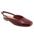 Trotters Holly T2307-642 Womens Red Narrow Leather Slingback Flats Shoes 8.5