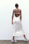Фото #3 товара Платье миди в бельевом стиле ZARA