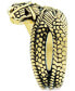 ფოტო #2 პროდუქტის Men's Dragon Ring in Yellow & Black Ion-Plated Stainless Steel