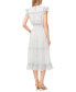 ფოტო #2 პროდუქტის Women's Flutter-Sleeve Smocked-Waist Midi Dress