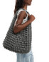 Pull&Bear bubble shoulder bag in charcoal grey