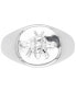 Cubic Zirconia Bee High-Polished Oval-Style Signet Ring