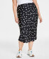 Фото #3 товара Trendy Plus Size Polka Dot Midi Slip Skirt, Created for Macy's