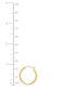 Polished Pattern Flex Huggie Hoop Earrings in 10k Gold, 7/8"