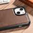 Фото #10 товара Чехол из натуральной кожи для iPhone 14 Plus Leather Oil Wax тёмно-коричневый ICARER