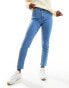 ASOS DESIGN slim fit comfort mom jeans in clean mid blue