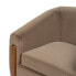 Armchair Natural Taupe Rubber wood Foam Fabric 87 x 80 x 81 cm