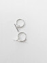 Фото #8 товара Orelia sterling silver t-bar huggie hoop earrings