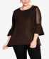 Фото #1 товара Plus Size Take Me Out Flare Sleeve Top