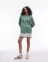 Topshop graphic long sleeve Porto sporty skater tee in green grün, M - EU 40-42 - фото #4